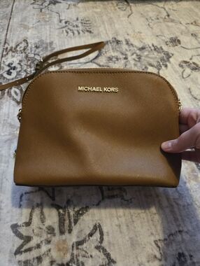 Michael Kors Caramel Saffiano Leather Dome Crossbody